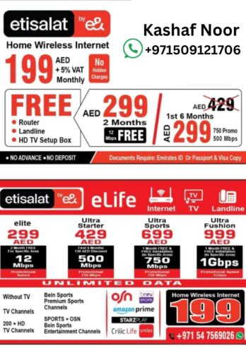 Special offers on Etisalat