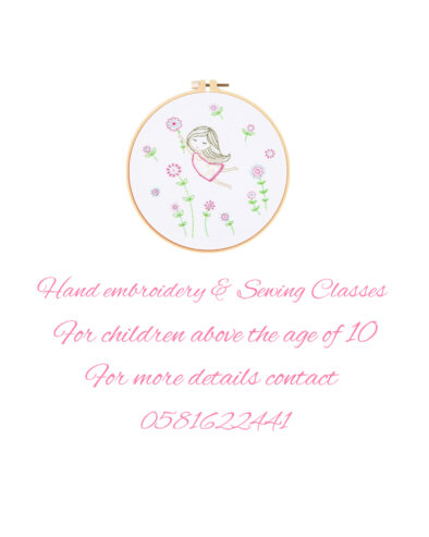 Embroidery Class for children above 10