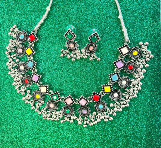 Multi coloured beads necklace