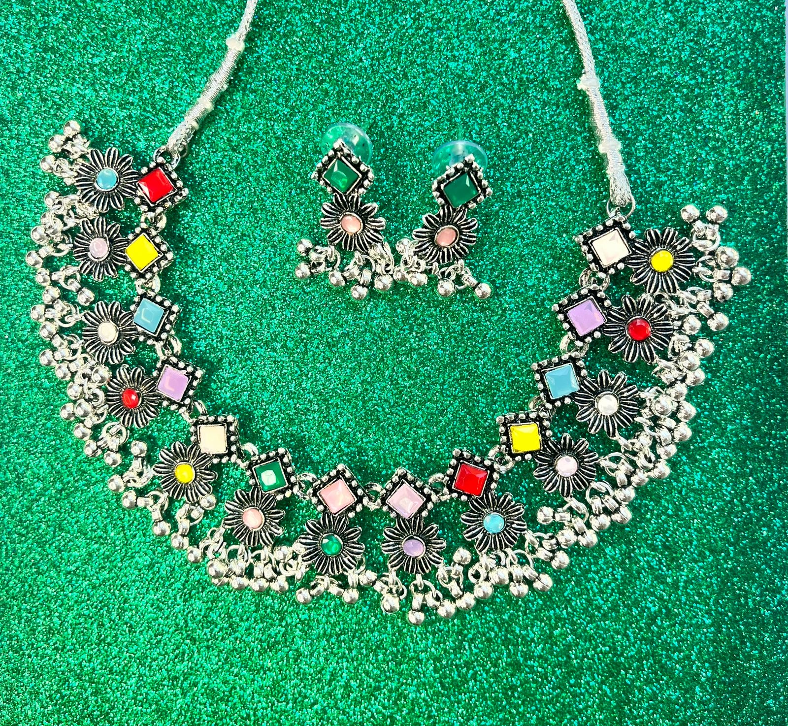 Multi coloured beads necklace