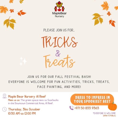 Join us for Tricks & Treat on 31st Oct @ select park