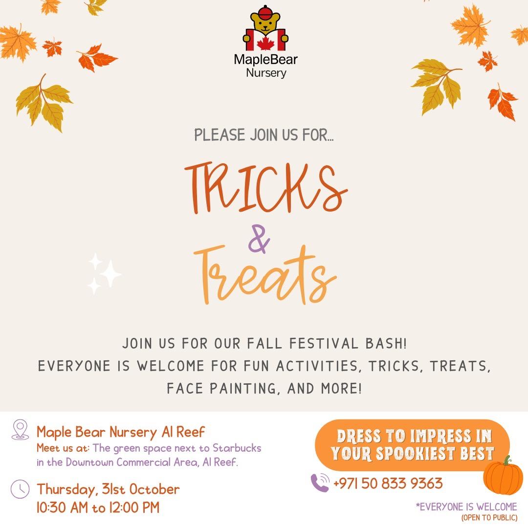 Join us for Tricks & Treat on 31st Oct @ select park