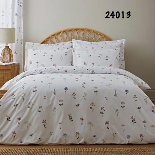 100% cotton floral print bedsheet set with 4 pillow cases