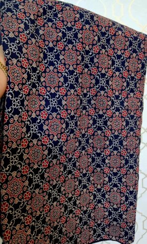 Ajrak print pure cotton material