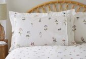 100% cotton floral print bedsheet set with 4 pillow cases