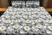 100% cotton floral print bedsheet set with 4 pillow cases