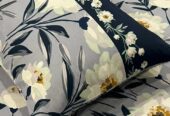 100% cotton floral print bedsheet set with 4 pillow cases