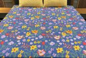 100% cotton floral print bedsheet set with 4 pillow cases