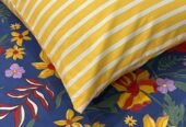 100% cotton floral print bedsheet set with 4 pillow cases