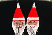 Beaded earrings for Christmas 🎅🏻