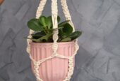 Handmade macrame pot hangers