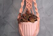 Handmade macrame flower pot hanger