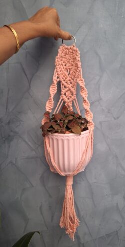 Handmade macrame flower pot hanger