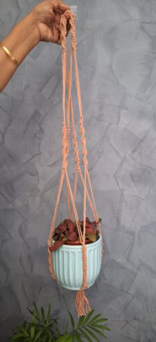 Handmade macrame flower pot hanger