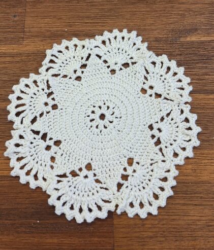 Handmade crochet doilies