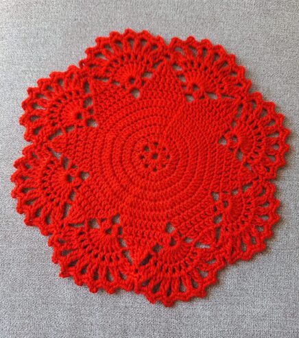 Handmade crochet doilies