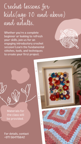 Crochet lesson.