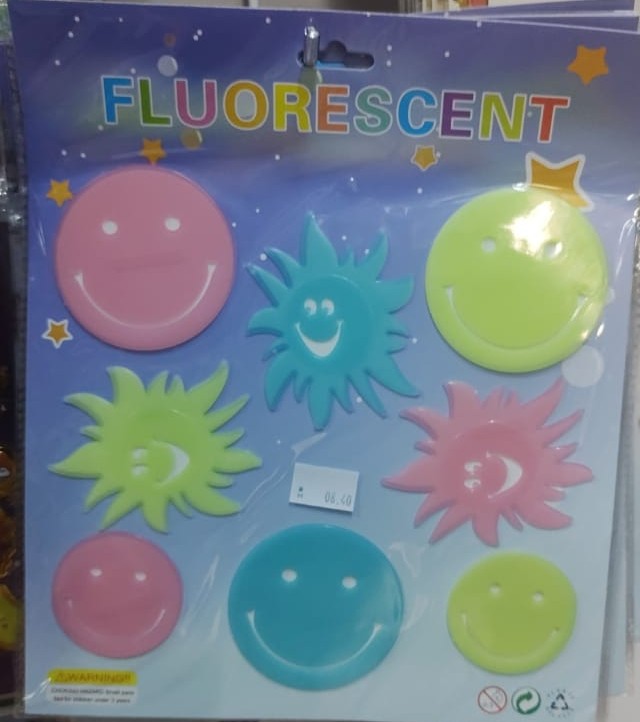 GLOSSY FLURESCENT STICKER