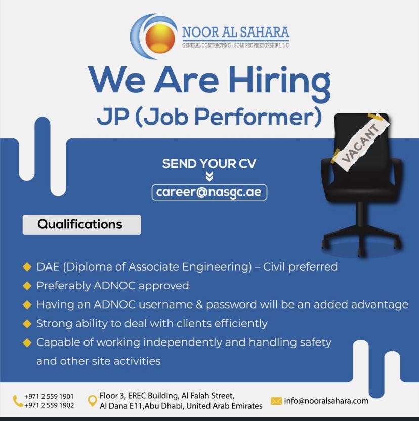 We are hiring: JP, Road safety coordinator, HSE Officer