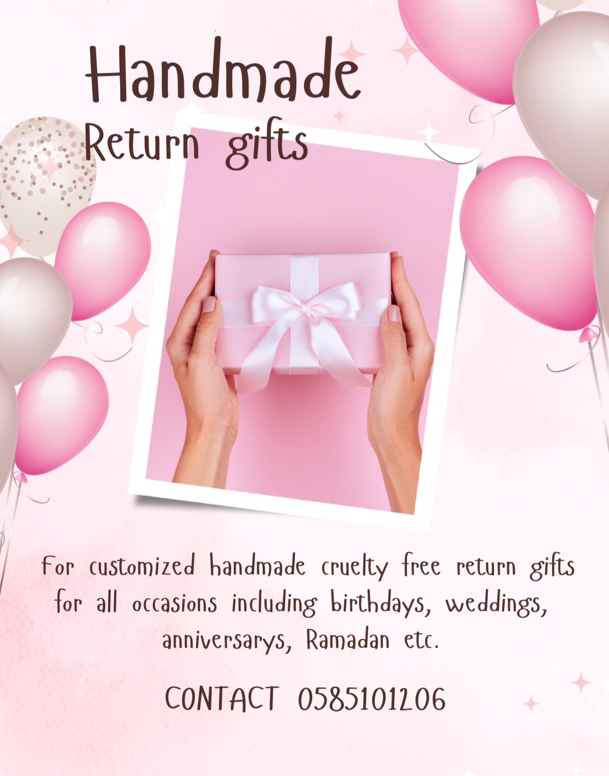 Customized return gifts, wedding gifts, Return gifts, Ramadan gifts, handmade gifts, corporate gifts, cruelty free gifts, al reef, al falah, yas, uae,  abudabi
