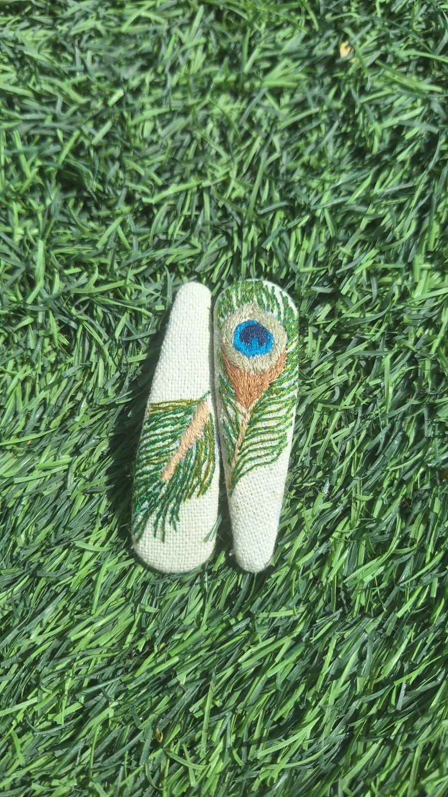 Traditional Styled Embroidered Hair Clips/Handmade/Perfect Gift