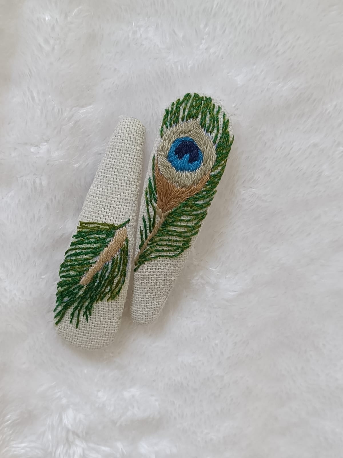 Traditional Styled Embroidered Hair Clips/Handmade/Perfect Gift