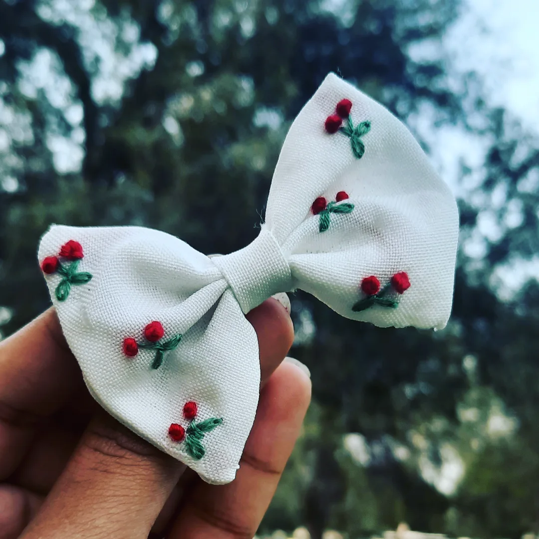 Embroidered Hair Accessory/Customised/Birthday/Special Occasions