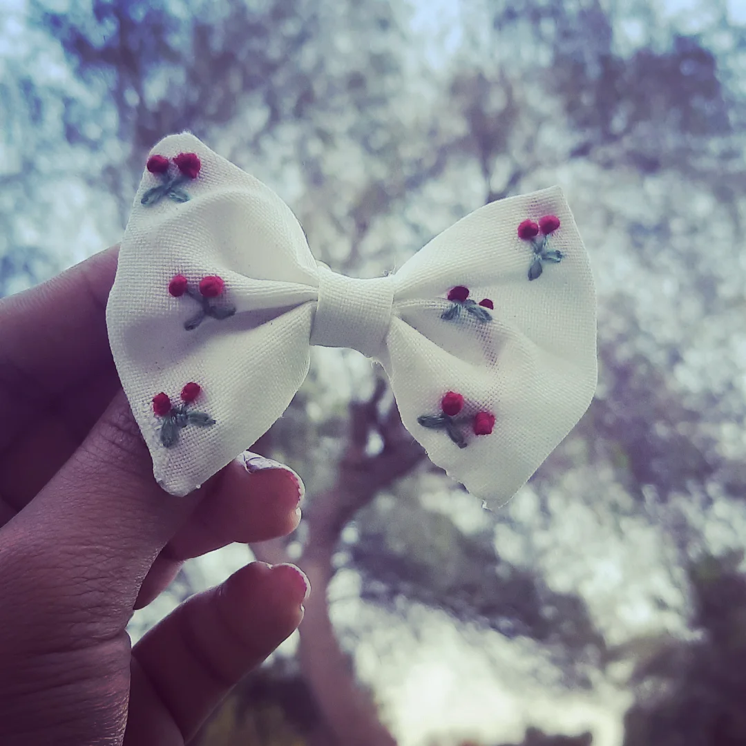 Embroidered Hair Accessory/Customised/Birthday/Special Occasions