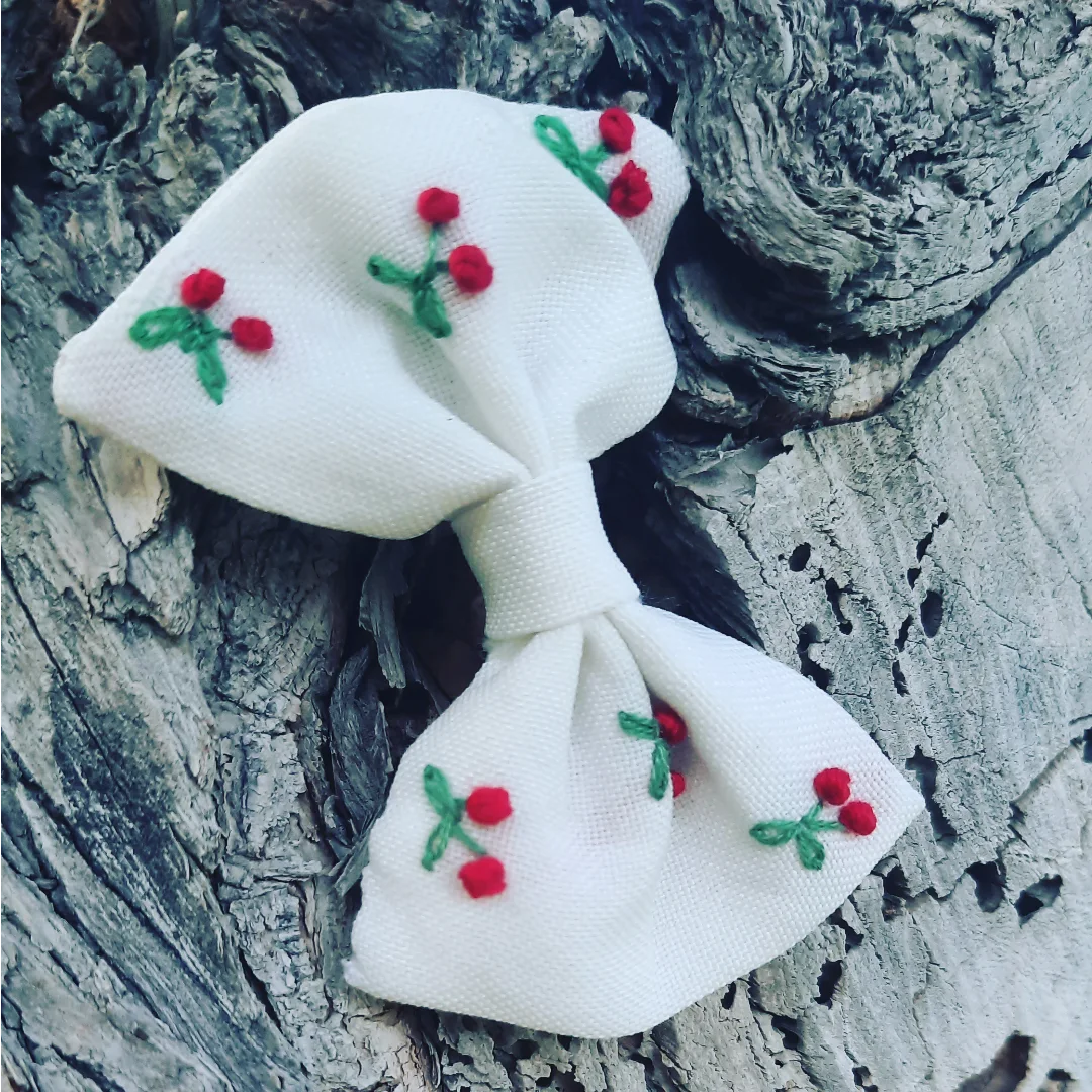 Embroidered Hair Accessory/Customised/Birthday/Special Occasions