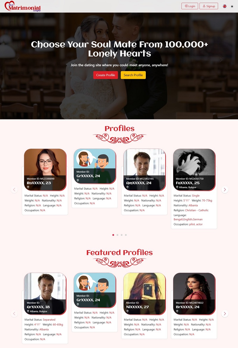 Launch Your Own Matchmaking Platform with Our PHP Matrimonial Script