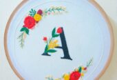 Personalised Handmade Embroidered Hoops perfect for Gifting on all Occasions