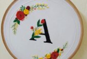 Personalised Handmade Embroidered Hoops perfect for Gifting on all Occasions