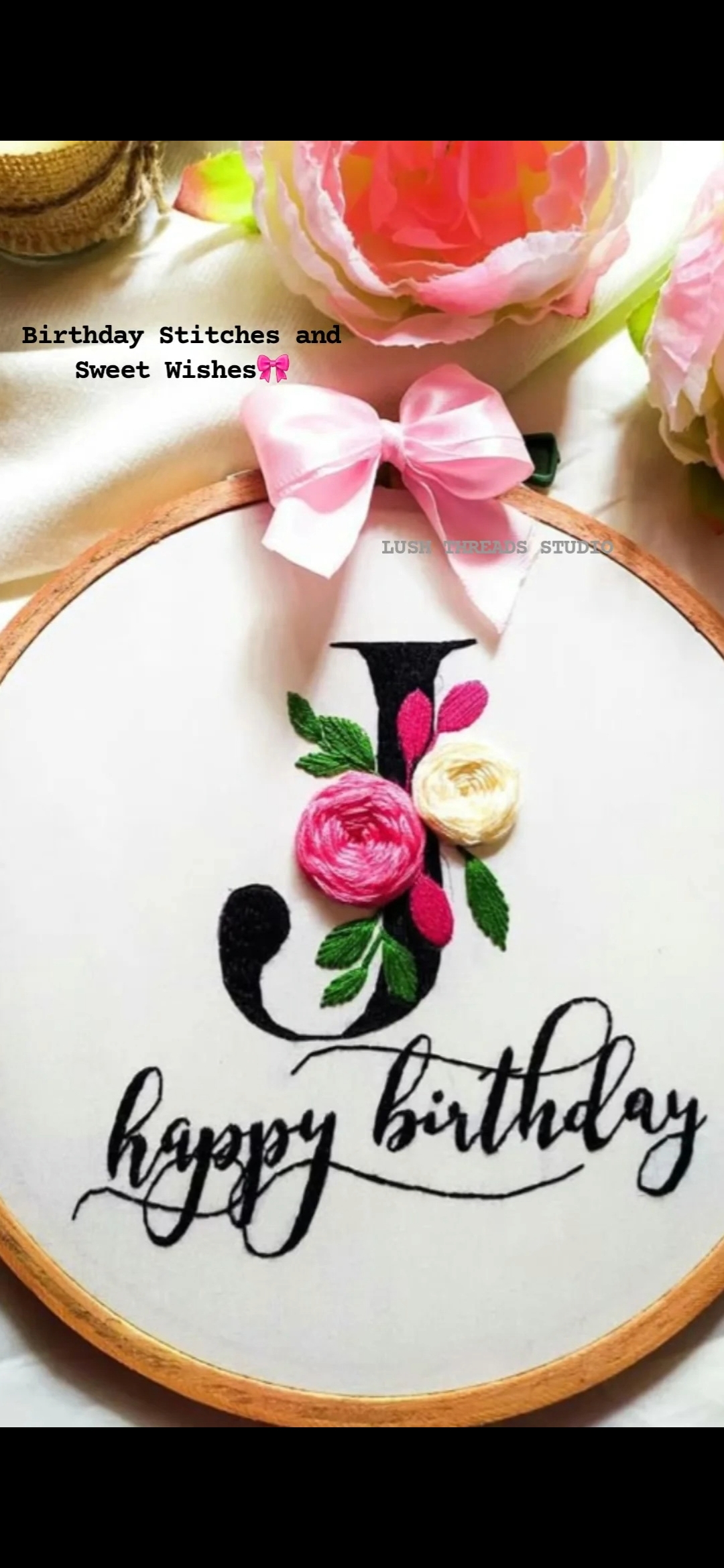 Customised Embroidery Hoops Available perfect for Birthdays, Anniversaries and many more Occasions