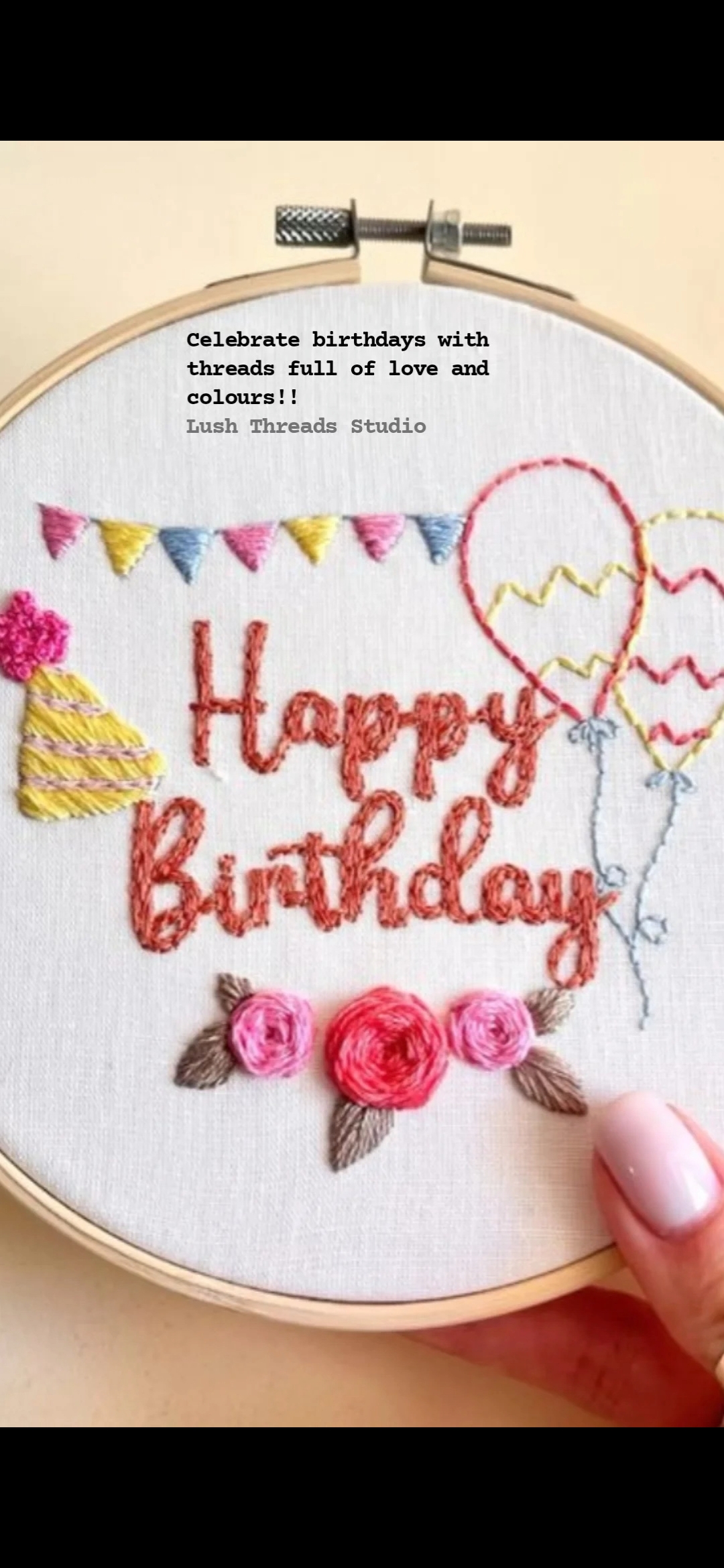 Customised Embroidery Hoops Available perfect for Birthdays, Anniversaries and many more Occasions