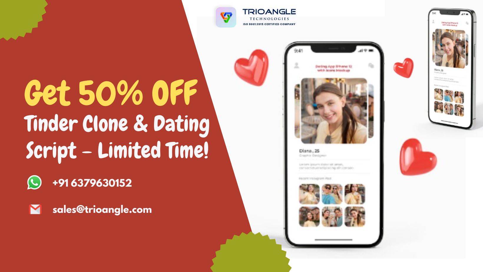 Get 50% OFF Tinder Clone & Dating Script – Limited Time!