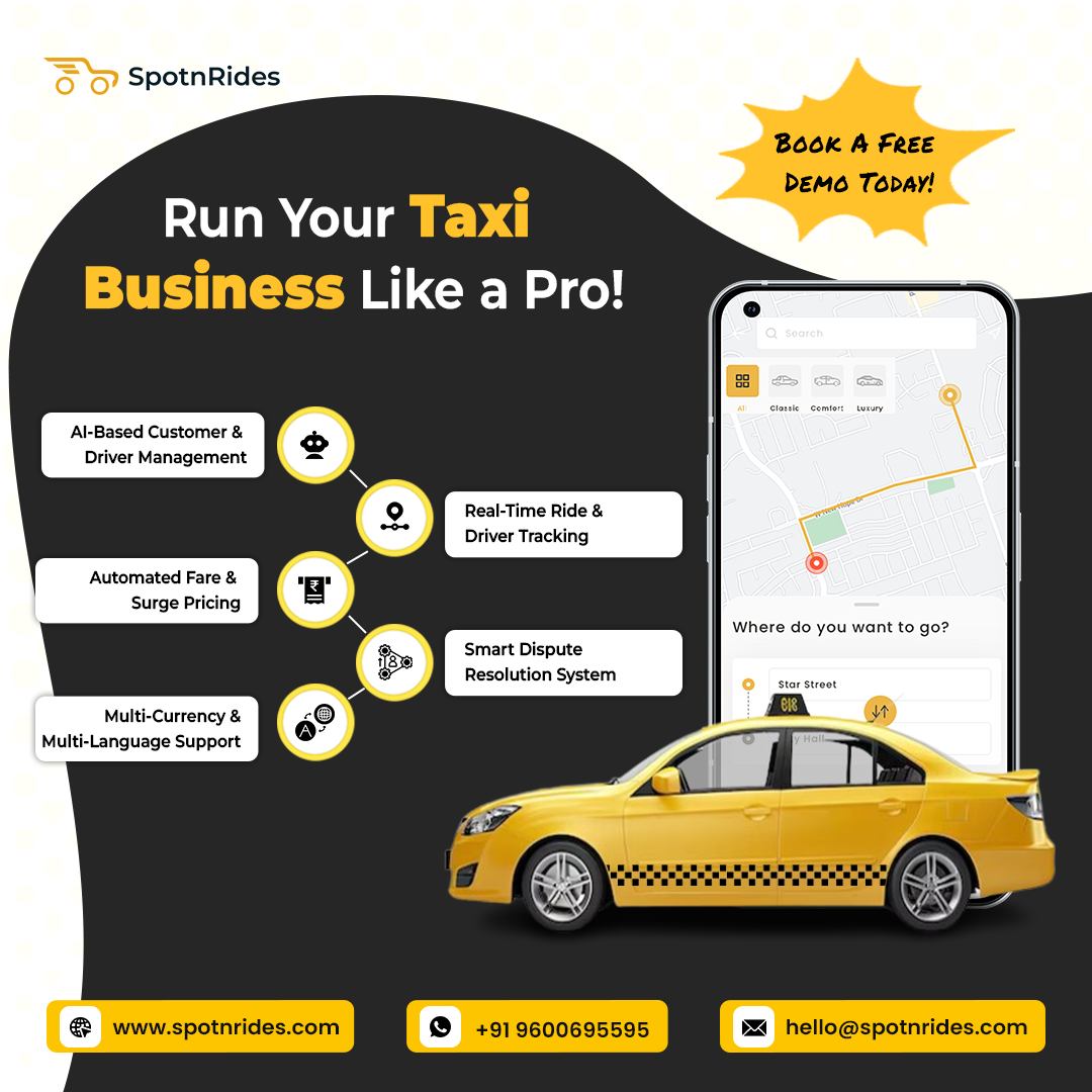 Launch a Profitable Taxi Startup with SpotnRides Uber Clone App