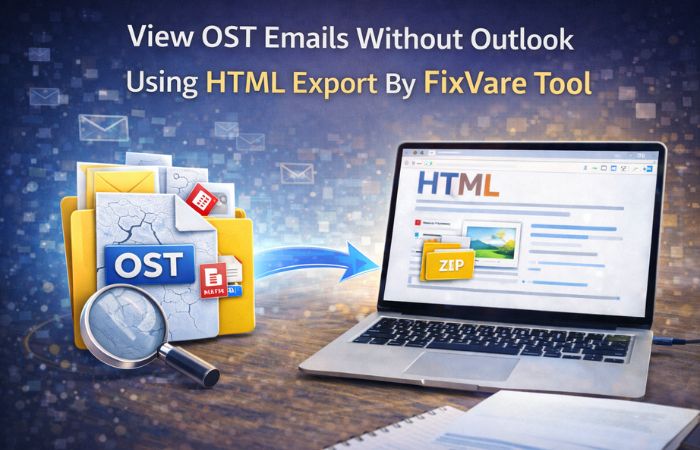 View OST Emails Without Outlook Using HTML Export By FixVare Tool