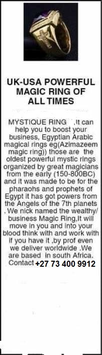 Miracle rings strictly for pastors in South Africa+27734009912