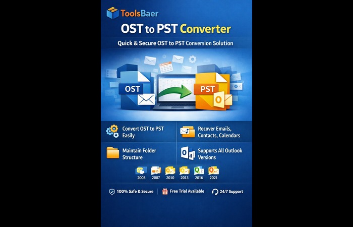 Convert Inaccessible OST Files to PST Without Data Loss with ToolsBaer