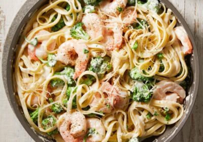 Alfredo-Shrimp-Pasta